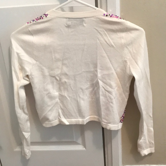 Sparkly Whitish Cream Cardigan with sequins - Picture 3 of 6
